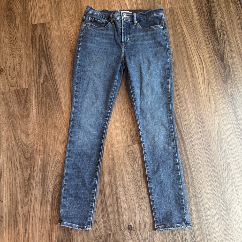 Levi's 311 Jeans Size 27 Womens Shaping Skinny Low Rise Medium Wash Blue